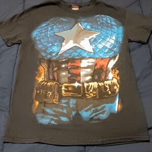 Marvel Black and Blue Captain America Shield T-Shirt